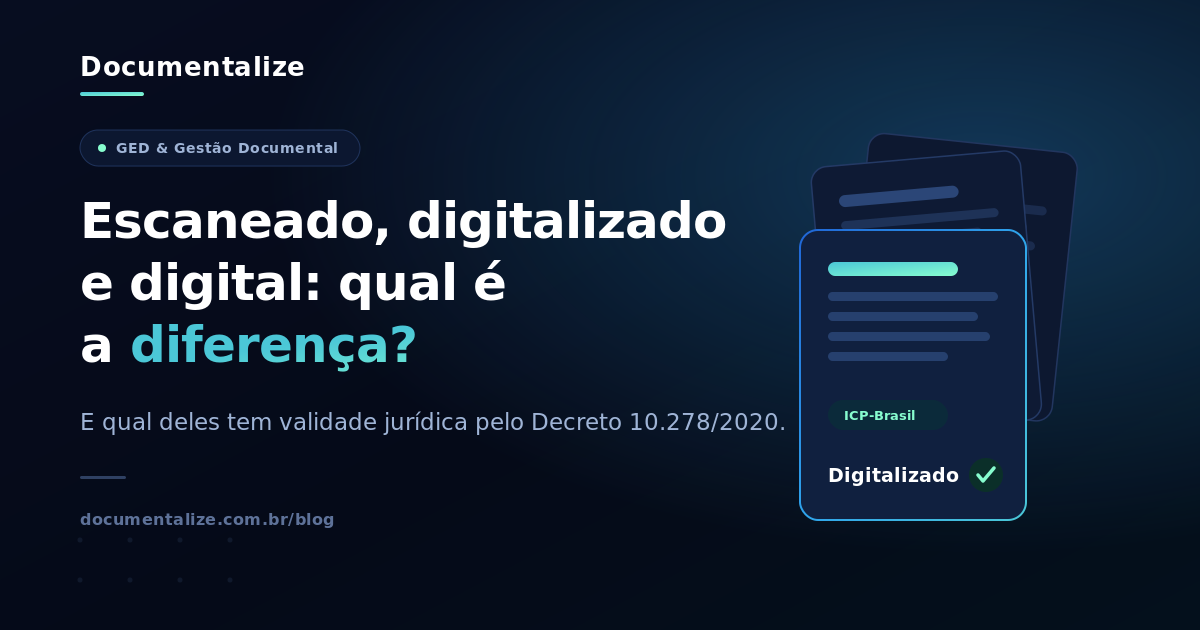 Documento digitalizado, digital e escaneado: a diferença